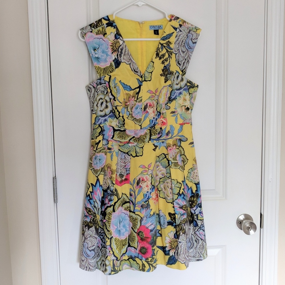 LAST CHANCE! Cynthia Rowley Yellow Floral Dress